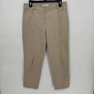Talbots Womens Size 8 Tan Beige‎ Capri Pants Cropped Career Casual